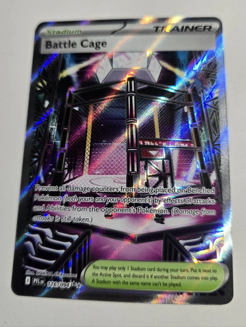 Pokemon Battle Cage 116/094 Ultra Rare Phantasmal Flames TCG Me02 Full Art NM